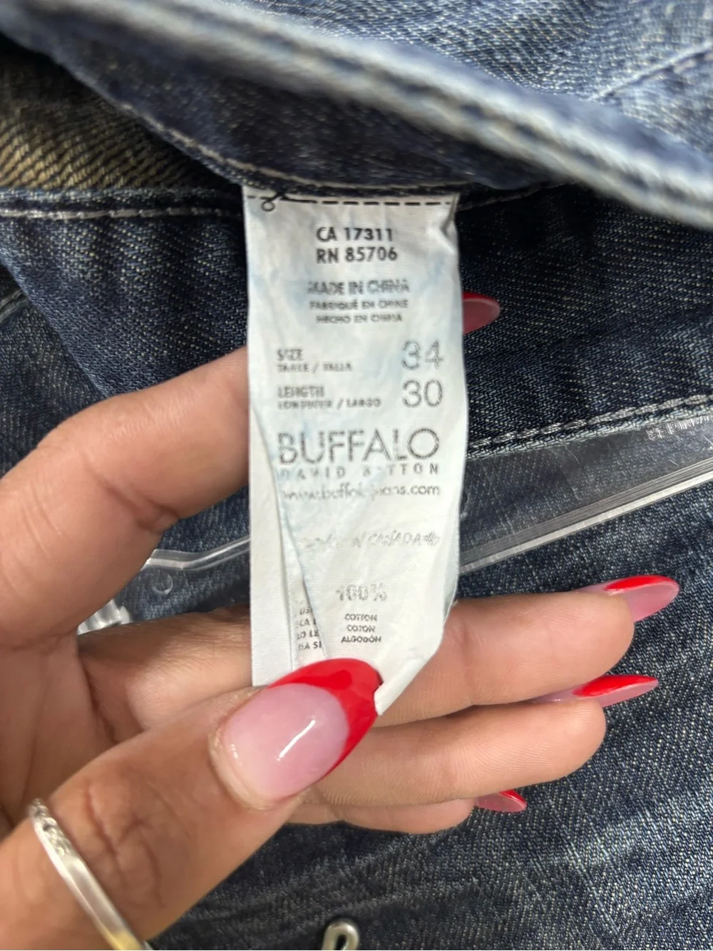 Buffalo David Bitton Faded Blue Straight Jeans